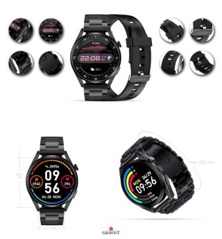 Smartwatch Giewont Vertex SmartCall GW450-1 Carbon/Carbon Silikon