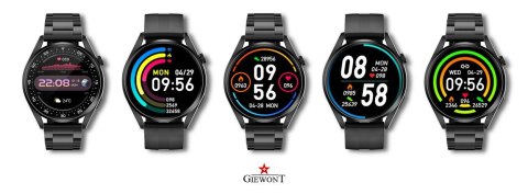 Smartwatch Giewont Vertex SmartCall GW450-1 Carbon/Carbon Silikon