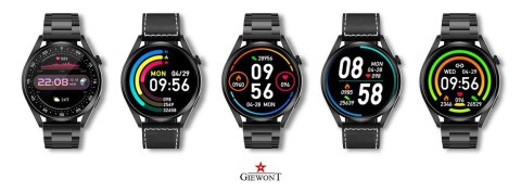 Smartwatch Giewont Vertex SmartCall GW450-2 Carbon/Carbon Leather