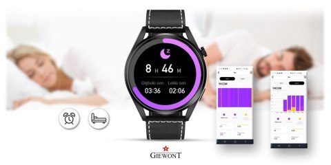 Smartwatch Giewont Vertex SmartCall GW450-2 Carbon/Carbon Leather