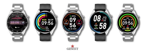 Smartwatch Giewont Vertex SmartCall GW450-4 Silver/Carbon Silikon