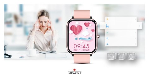 Smartwatch Giewont Dynamic SmartCall GW230-1 - Rose Gold/Powder Pink