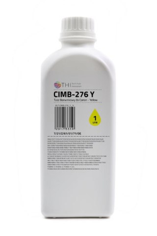 PRODUKT NA ZAMÓWIENIE, MOQ: 80SZT ŁĄCZNIE WSZYSTKICH KOLORÓW. Butelka Yellow Canon 1L Tusz Barwnikowy (Dye) INK-MATE CIMB276