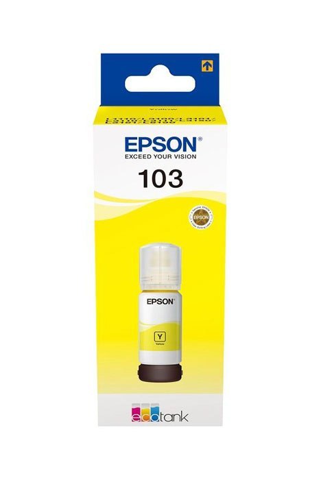 Oryginalny Tusz w butelce Yellow Epson 103 (T00S4, C13T00S44A)