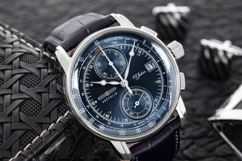 Zegarek Męski Zeppelin 100 Yahre Chronograph 8670-3 + BOX